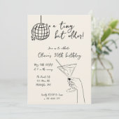 少し古いディスコボール誕生日 招待状 (スタンド正面)