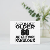 少し古い80誕生日デザイン ポストカード (スタンド正面)