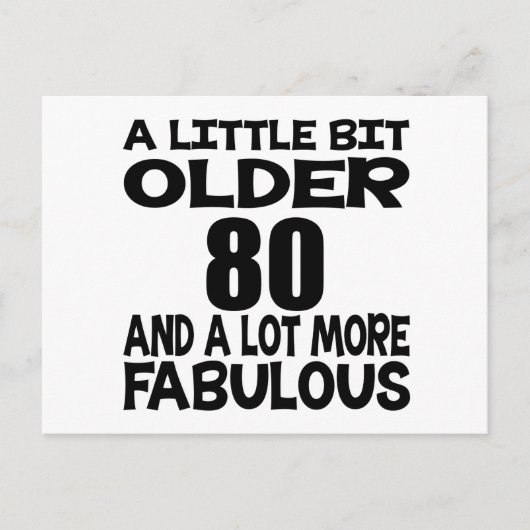 少し古い80誕生日デザイン ポストカード (正面)
