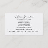 少し品種犬のトリマーのプロフェッショナル 名刺 (裏面)