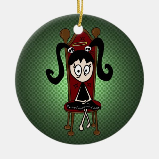 「少し天使」のオーナメント セラミックオーナメント (正面)