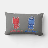 少し天使、小さい悪魔の漫画の子猫猫 ランバークッション (裏面)