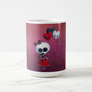 少し失敗の死のバレンタインの女の子 コーヒーマグカップ