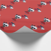 少し失敗の死のバレンタインの女の子 ラッピングペーパー (角)