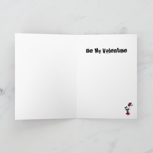 少し失敗の死のバレンタイン シーズンカード (内部)