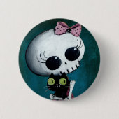 少し失敗の死-ハロウィンの美しい 缶バッジ (正面)