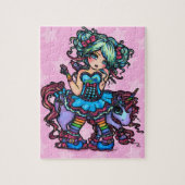 少し失敗Deelishの妖精のユニコーンのファンタジー ジグソーパズル (縦)