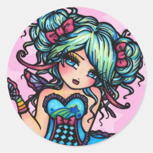 少し失敗Deelishの妖精のユニコーンのプリンセスのファンタジー ラウンドシール