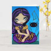 "少し失敗Muffet"の挨拶状 カード (黄色い花)