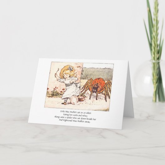 少し失敗Muffett及びくも、挨拶状 カード (正面)