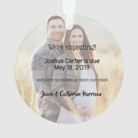 少し奇跡2の写真のベビーが発表する超音波 オーナメント (裏面)