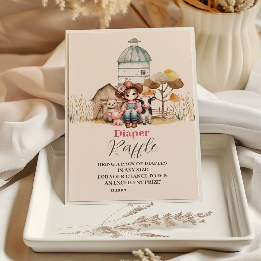 少し女性のカーボーイが行く!おむつラッフル エンクロージャーカード