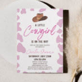 少し女性のカーボーイが行く!ロデオ赤ちゃんシャワー 招待状