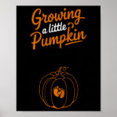少し妊婦のかぼちゃの感謝祭のPrを育てる ポスター (正面)