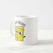 少し安っぽい食べおもしろい物のパン コーヒーマグカップ (正面左)