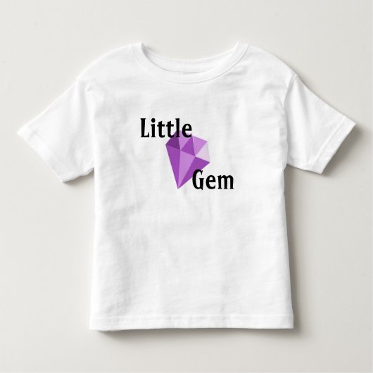 少し宝石の紫色の幼児のTシャツ トドラーTシャツ (正面)