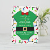 少し小妖精や小人が行く!クリスマスベビーシャワー 招待状 (スタンド正面)