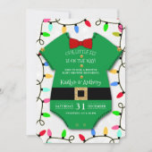 少し小妖精や小人が行く!クリスマスベビーシャワー 招待状 (正面)