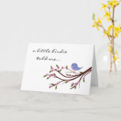 少し小鳥のバースデー・カード カード (黄色い花)