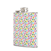 少し小鳥のピンクおよび青くお洒落なガーリー フラスク (左)