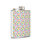 少し小鳥のピンクおよび青くお洒落なガーリー フラスク (右)