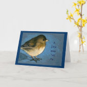 少し小鳥は私に…お祝いを告げました! 芸術 カード (黄色い花)