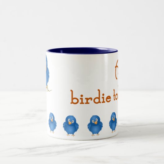 少し小鳥は私にMomismのマグを告げました ツートーンマグカップ (中央)