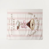 少し年をとったエスプレッソマティーニの誕生日 タペストリー (正面(横))