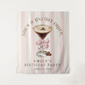 少し年をとったエスプレッソマティーニの誕生日 タペストリー (正面)