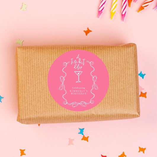 少し年上のマルティニピンクの誕生日パーティー ラウンドシール