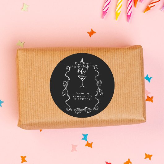 少し年上のマルティーニ黒誕生会 ラウンドシール