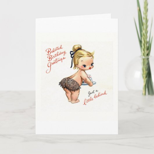 「少し後ろ」のヴィンテージ・ベレーテッド・カード カード (正面)