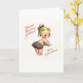 「少し後ろ」のヴィンテージ・ベレーテッド・カード カード (黄色い花)