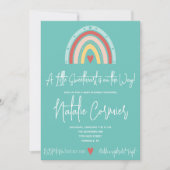 少し恋人が行く途中だ！赤ちゃんシャワー 招待状 (正面)