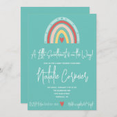 少し恋人が行く途中だ！赤ちゃんシャワー 招待状 (正面/裏面)