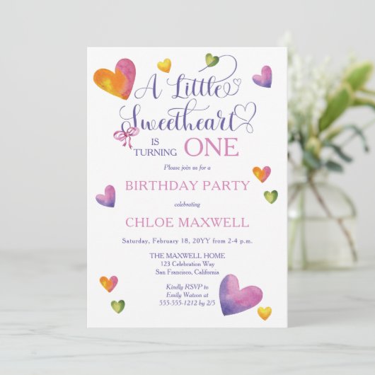 少し恋人が誕生日パーティーを開いている 招待状 (スタンド正面)