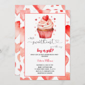 少し恋人のバレンタインのハートジェンダーが明らかにする 招待状 (正面/裏面)