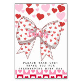 少し恋人の好意 テーブルナンバー (正面)