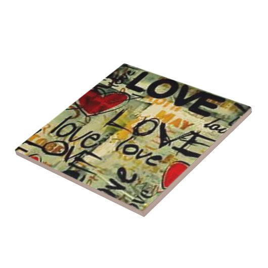 少し愛落書きを得て下さい タイル (側面)