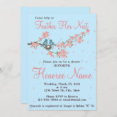 少し愛鳥のシャワーの招待状 招待状 (正面/裏面)