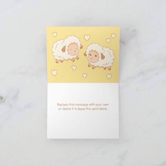 少し感謝していの羊感謝していの肉 サンキューカード (内部)