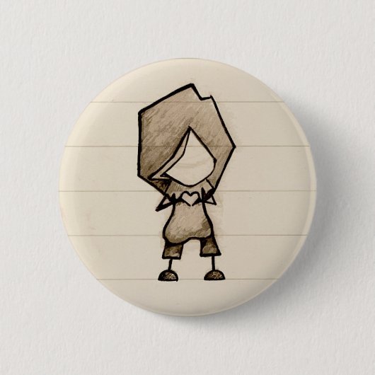 少し手のハート 缶バッジ (正面)