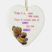 少し押印のハートのオーナメント セラミックオーナメント (右)