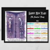 少し新しい年の休日カレンダーカードをライブ シーズンカード (正面/裏面)