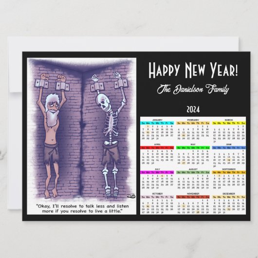 少し新しい年の休日カレンダーカードをライブ シーズンカード (正面)