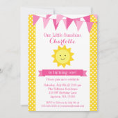 少し日光のピンクのキアオジの誕生日 招待状 (正面)