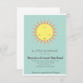 少し日光のベビーシャワー 招待状 (正面/裏面)