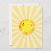 少し日光の夏の春のベビーシャワーの誕生日 招待状 (裏面)