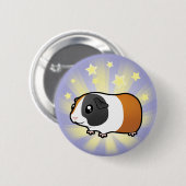少し星のモルモット(滑らかな毛) 缶バッジ (正面&裏面)