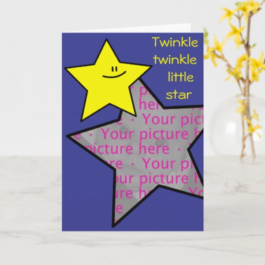 少し星の写真カード カード (黄色い花)